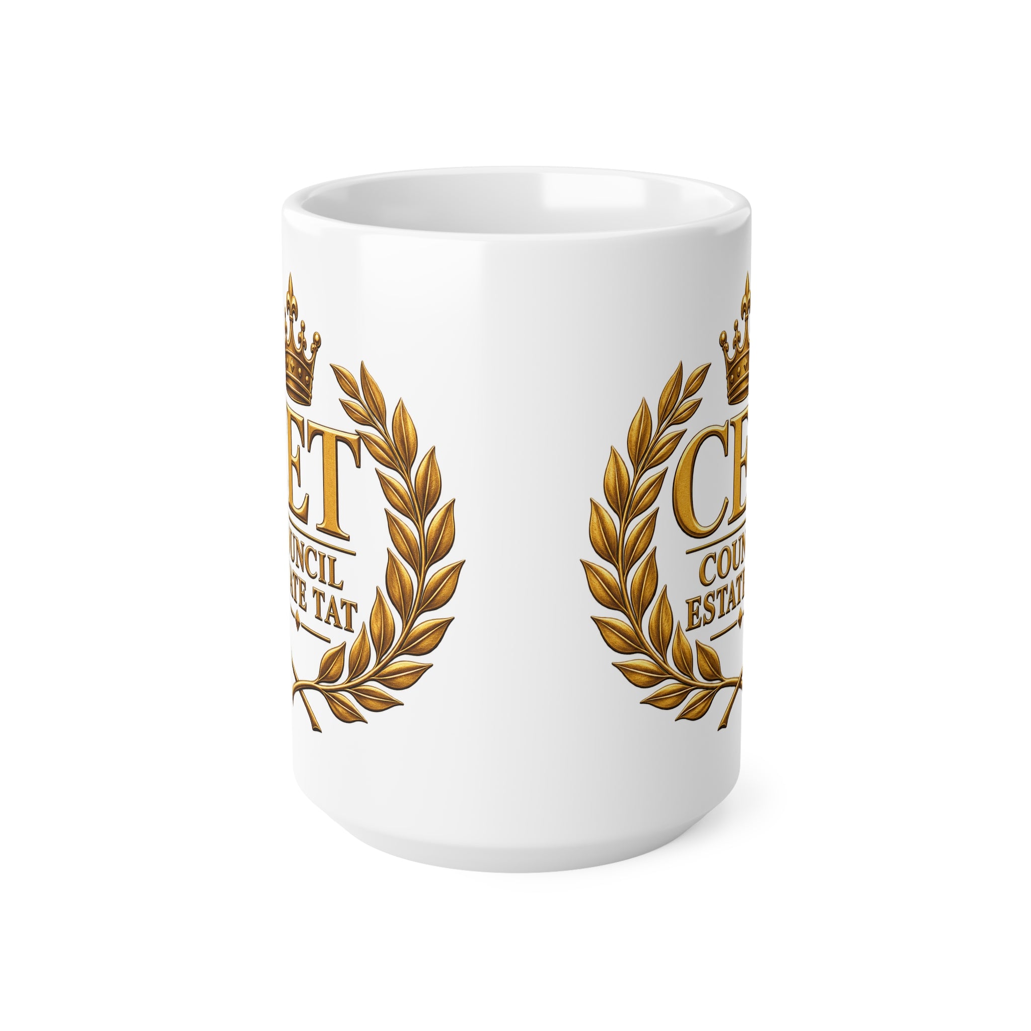 Council Estate Tat Gold Crest Mug — 11oz & 15oz