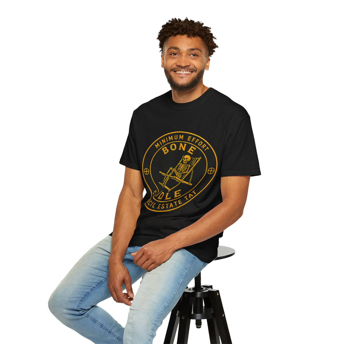 BONE IDLE — Minimum Effort Heavyweight T-Shirt | Council Estate Tat