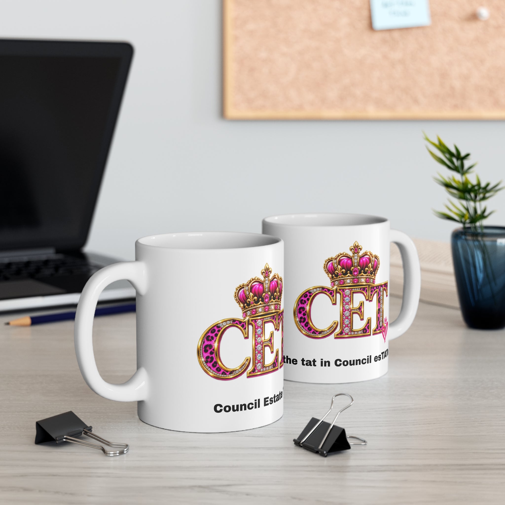 Council Estate Tat Pink Crown Mug – 11oz & 15oz