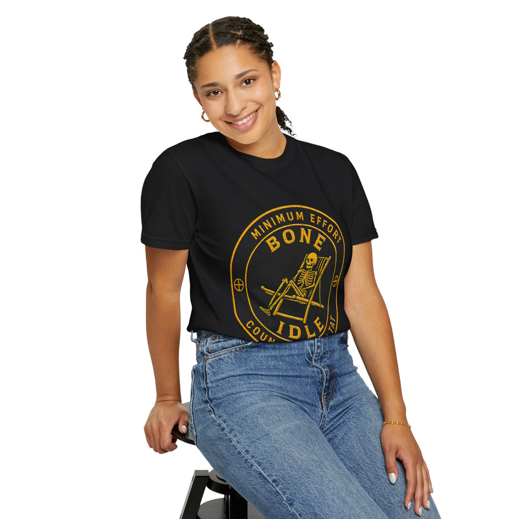 BONE IDLE — Minimum Effort Heavyweight T-Shirt | Council Estate Tat