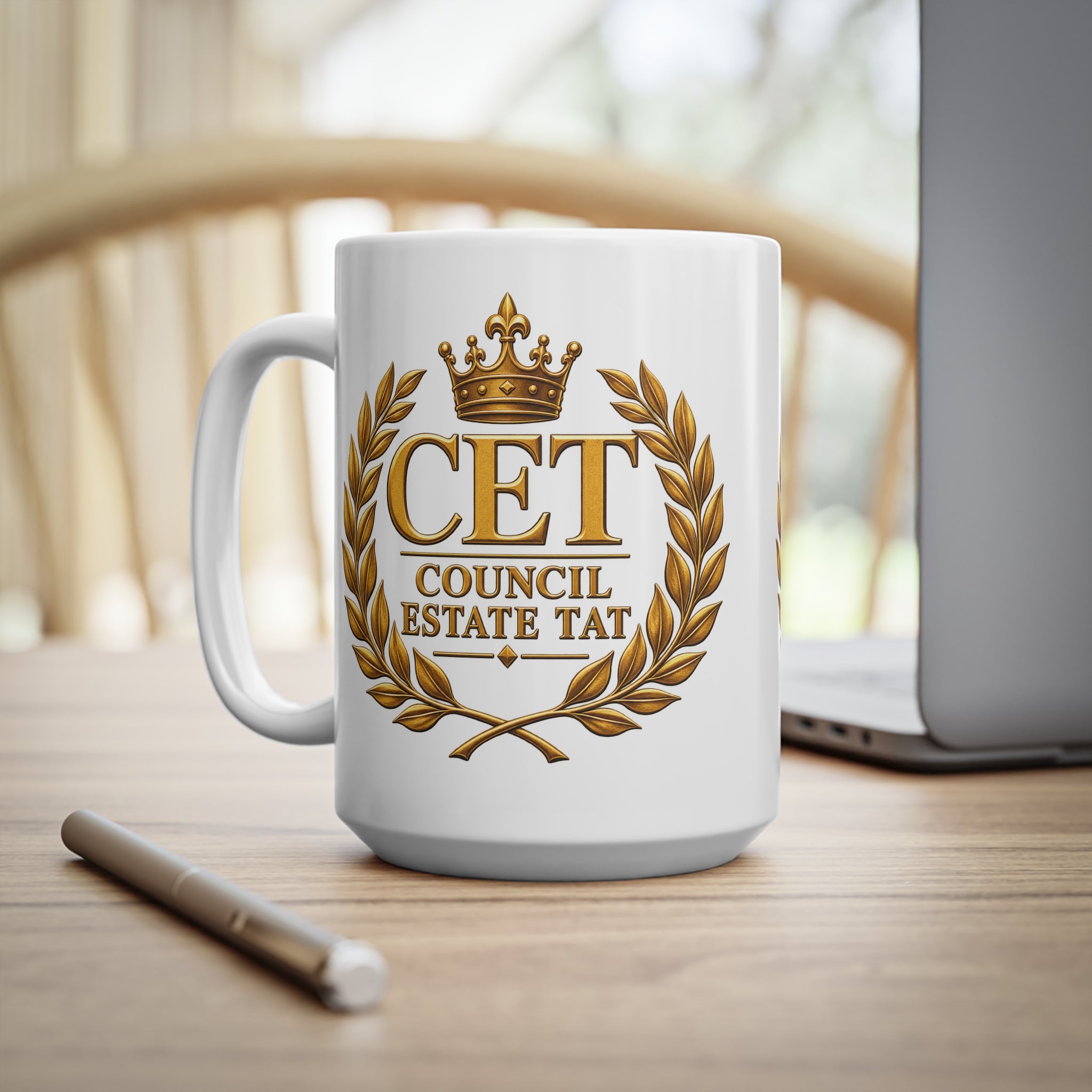 Council Estate Tat Gold Crest Mug — 11oz & 15oz