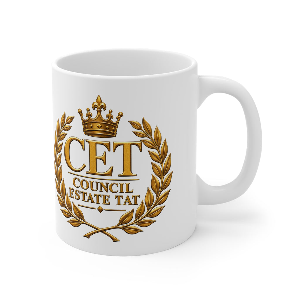Council Estate Tat Gold Crest Mug — 11oz & 15oz