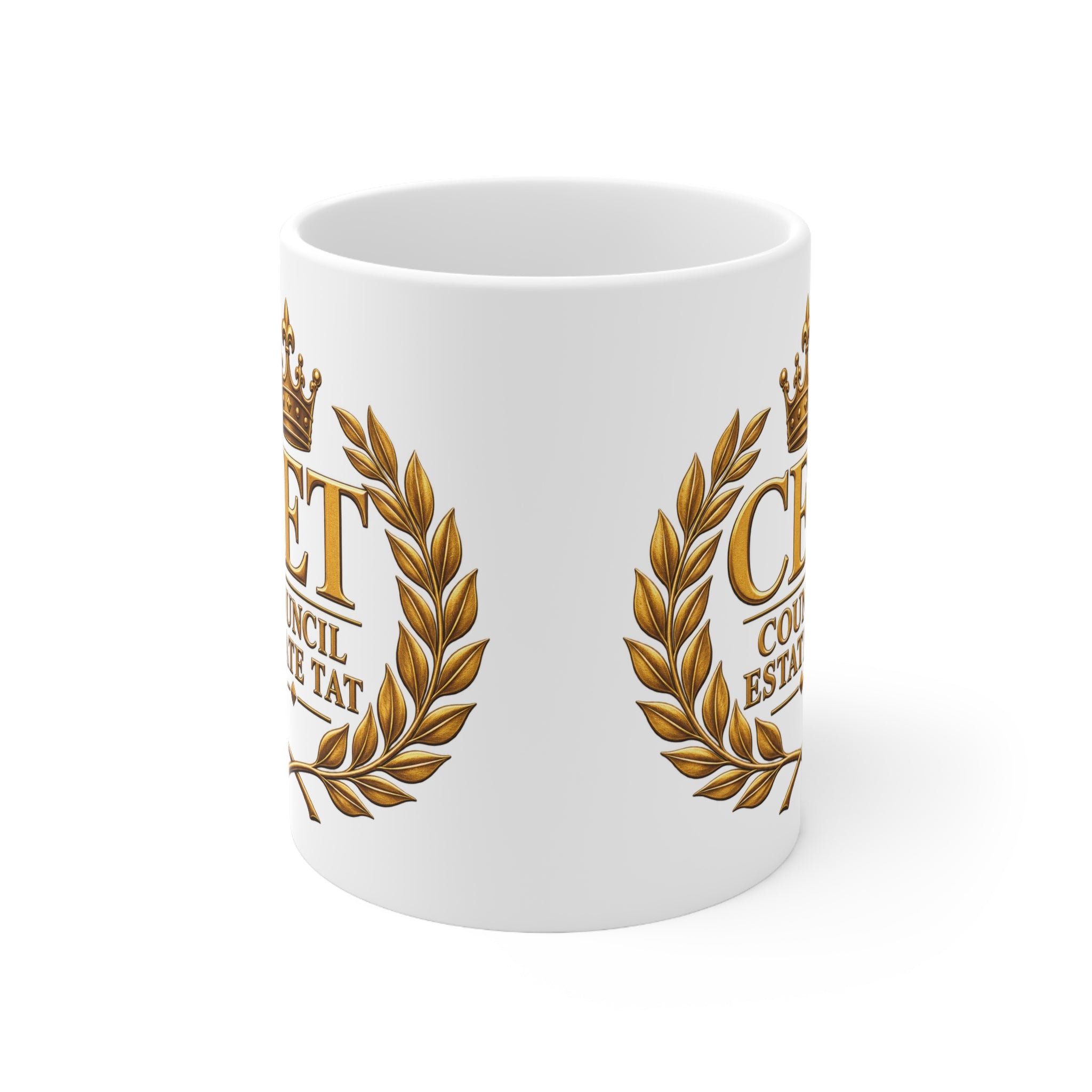 Council Estate Tat Gold Crest Mug — 11oz & 15oz