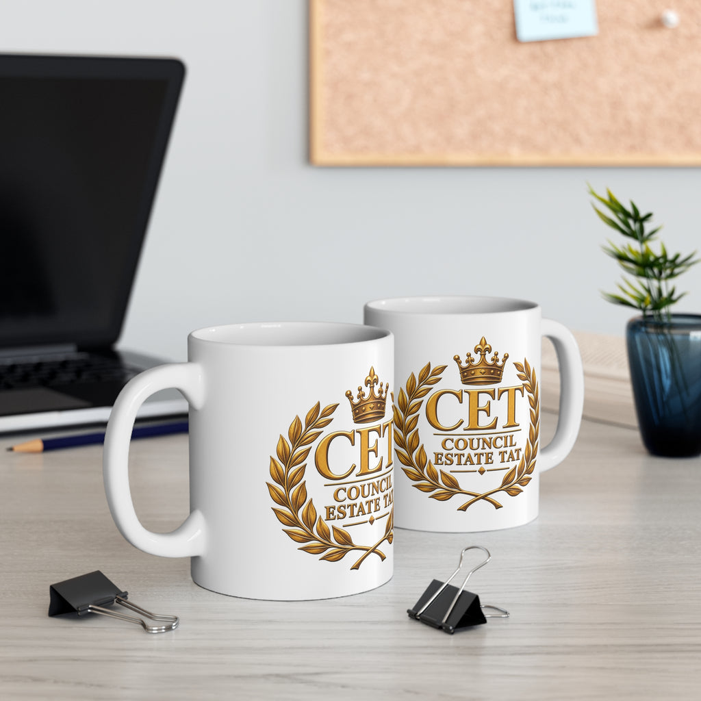 Council Estate Tat Gold Crest Mug — 11oz & 15oz