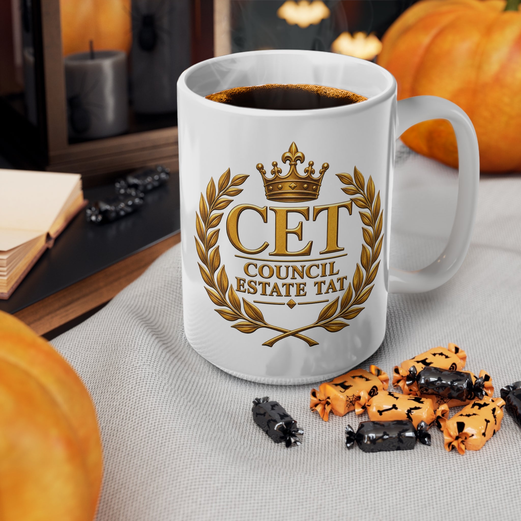 Council Estate Tat Gold Crest Mug — 11oz & 15oz