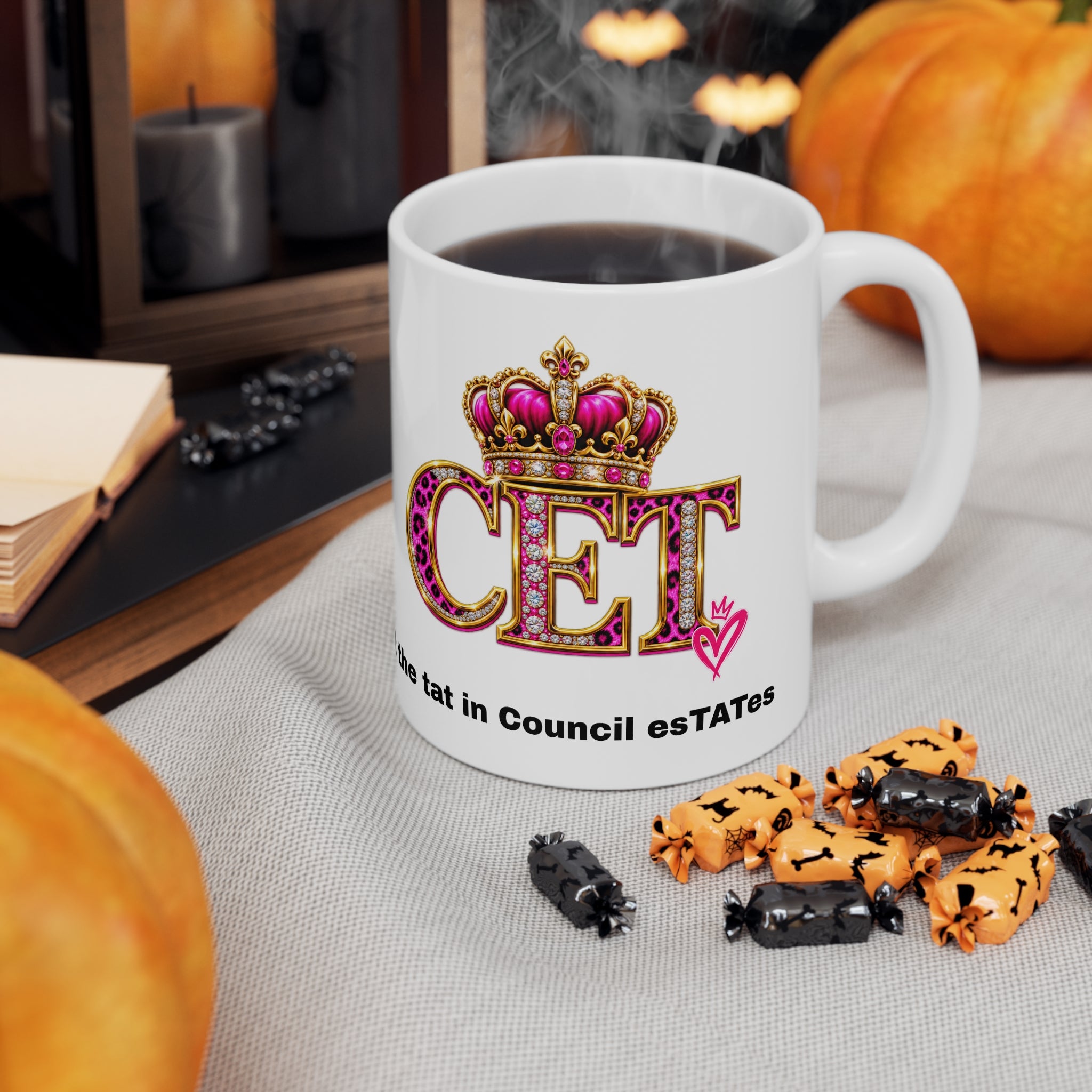 Council Estate Tat Pink Crown Mug – 11oz & 15oz