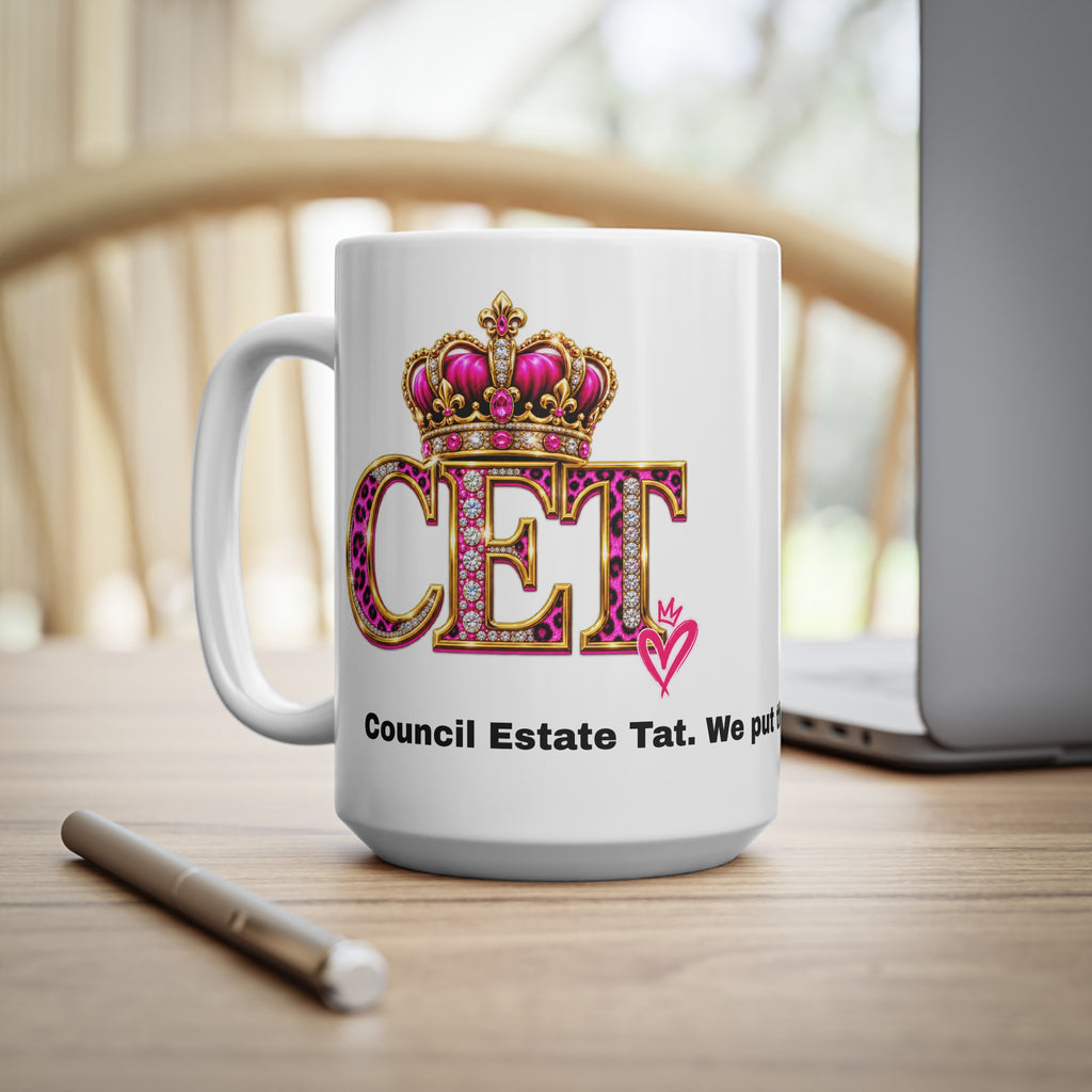 Council Estate Tat Pink Crown Mug – 11oz & 15oz