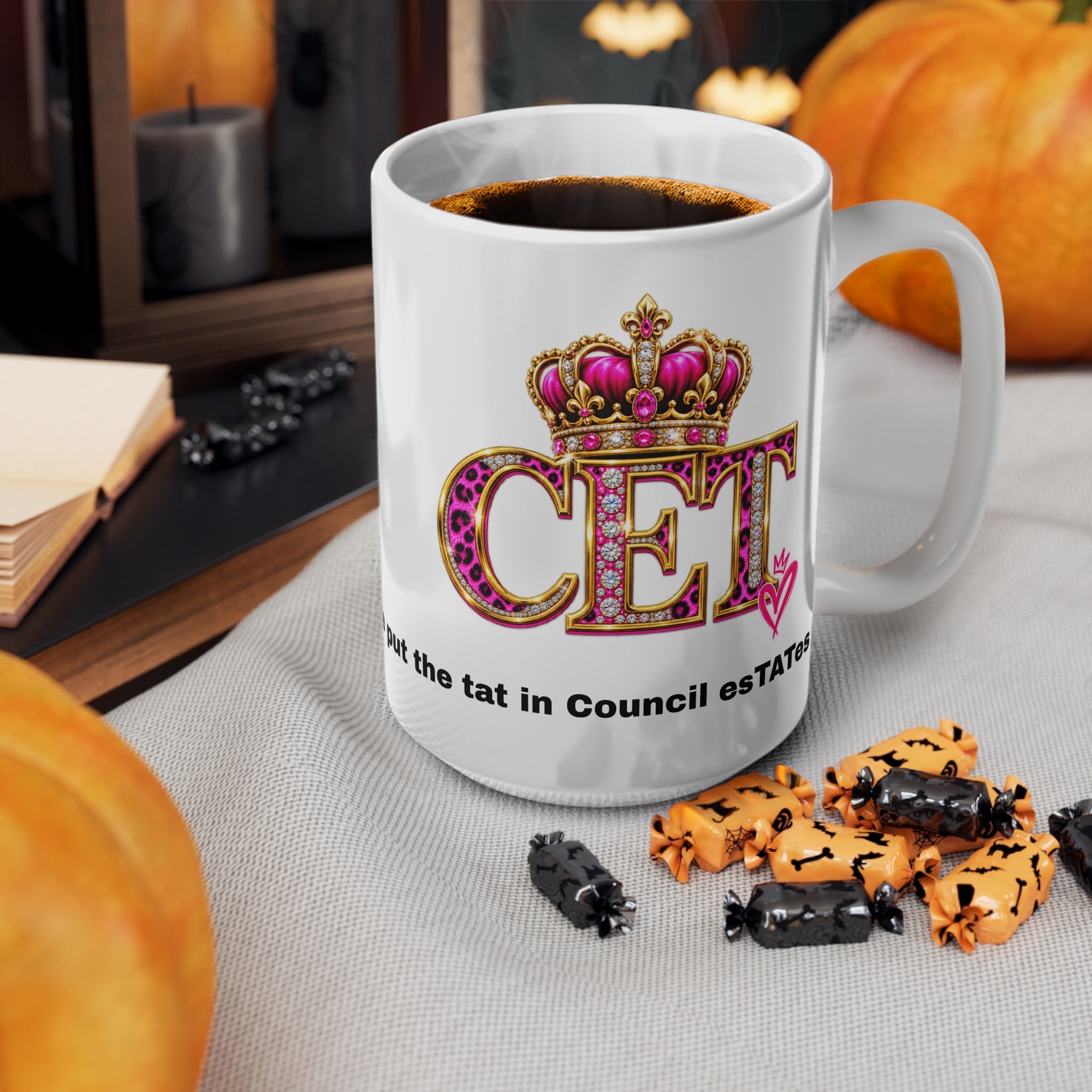 Council Estate Tat Pink Crown Mug – 11oz & 15oz