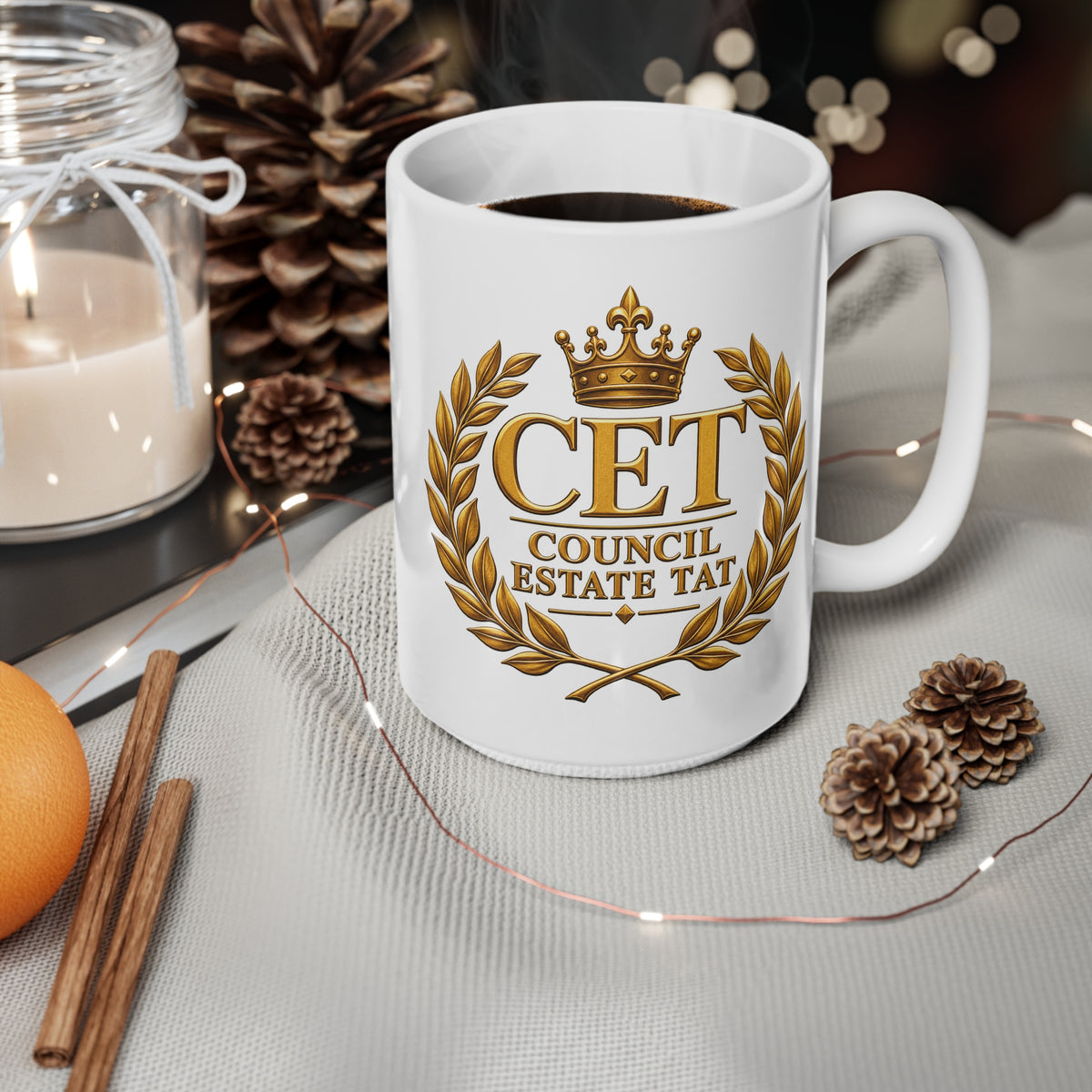 Council Estate Tat Gold Crest Mug — 11oz & 15oz