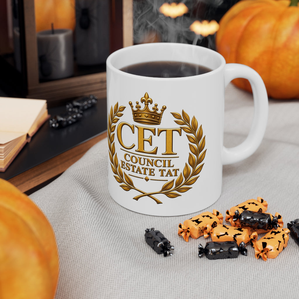 Council Estate Tat Gold Crest Mug — 11oz & 15oz