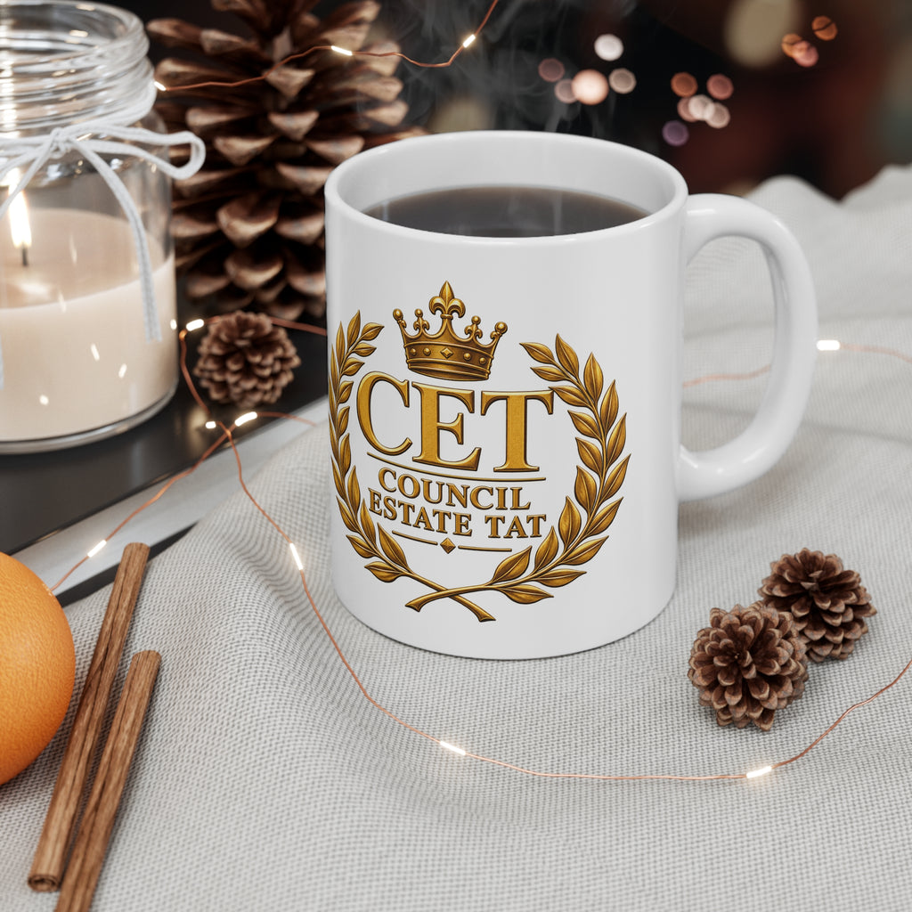 Council Estate Tat Gold Crest Mug — 11oz & 15oz